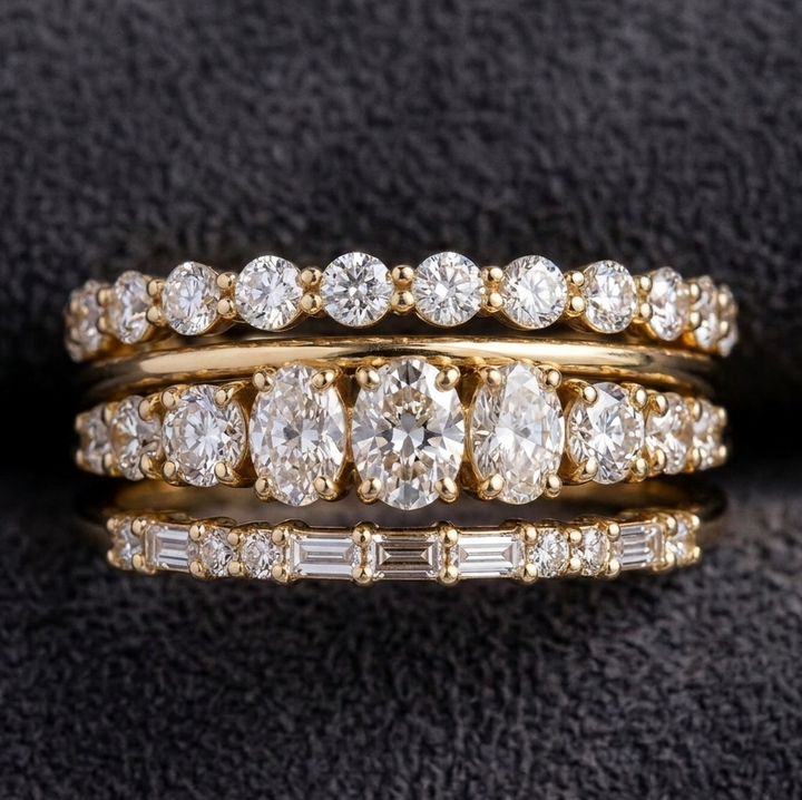 Classic Zirconia Ring Set with Timeless Elegance