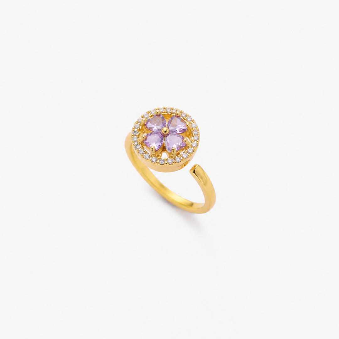 Sapphire Blossom Gold Band