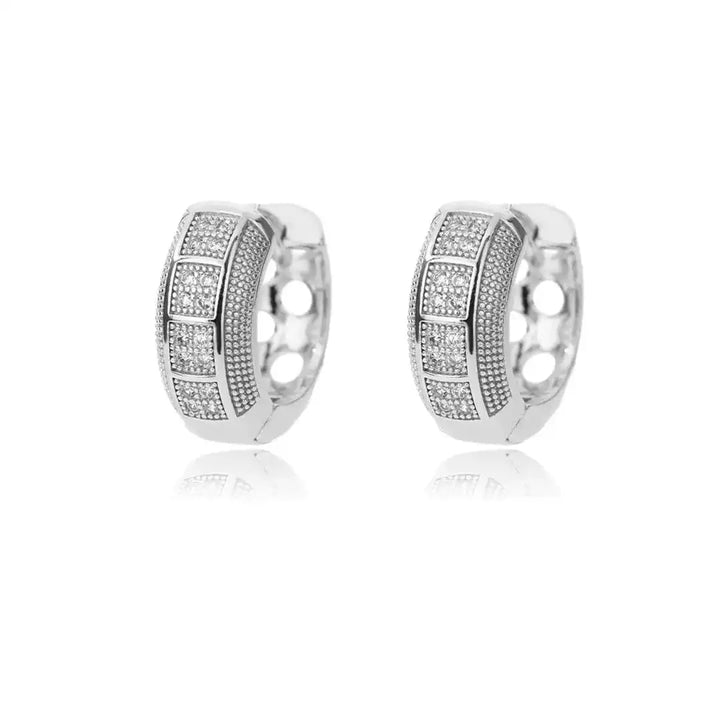 Timeless Hoop Earrings with Cubic Zirconia Accents