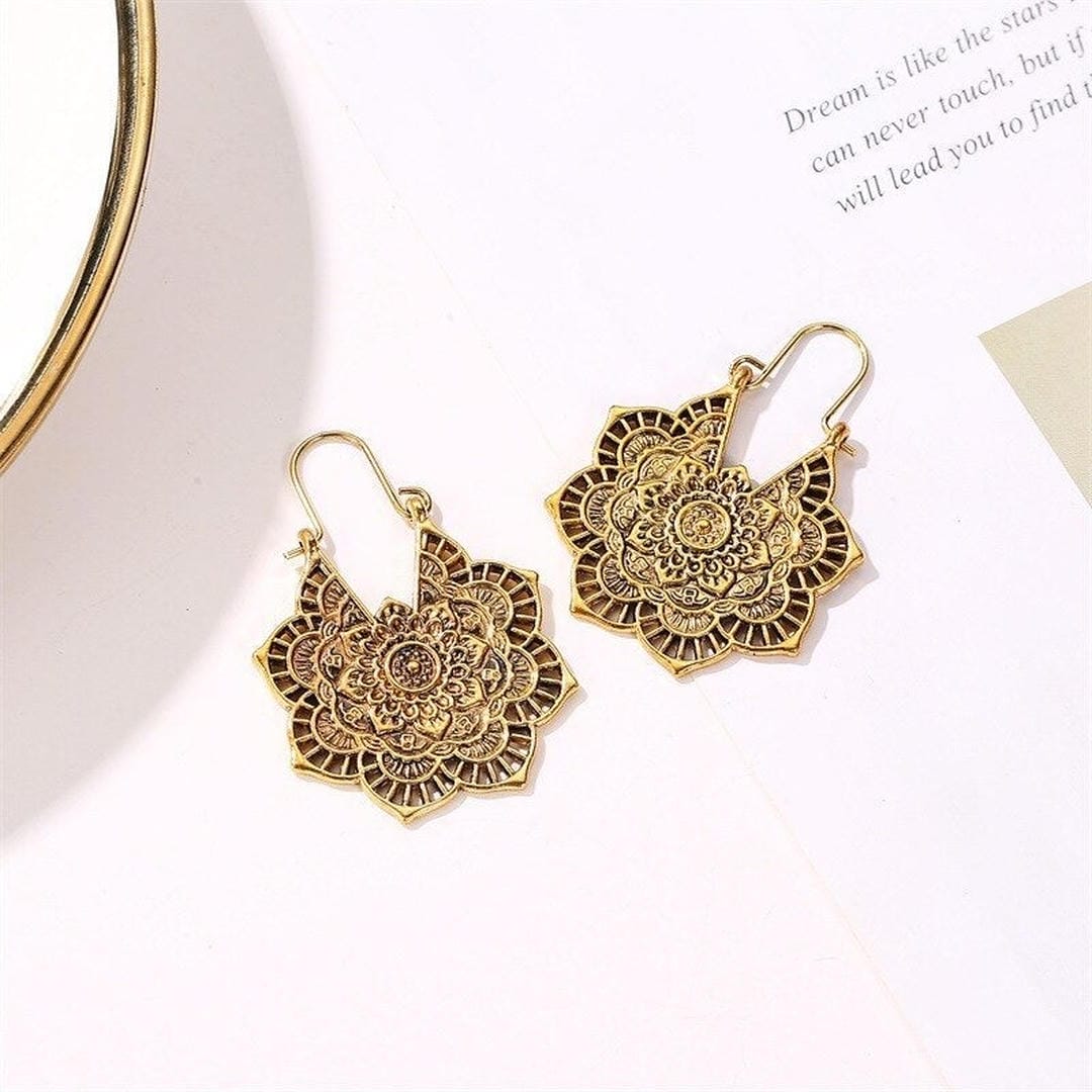 Lotus Blossom Mandala Earrings