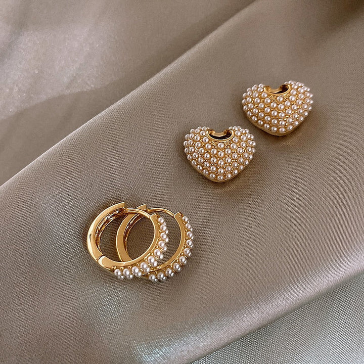 Radiant Pearl Earrings of Golden Affection