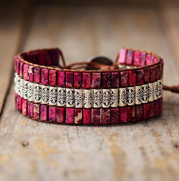 Lotus Boho Chic Wrap Bracelet
