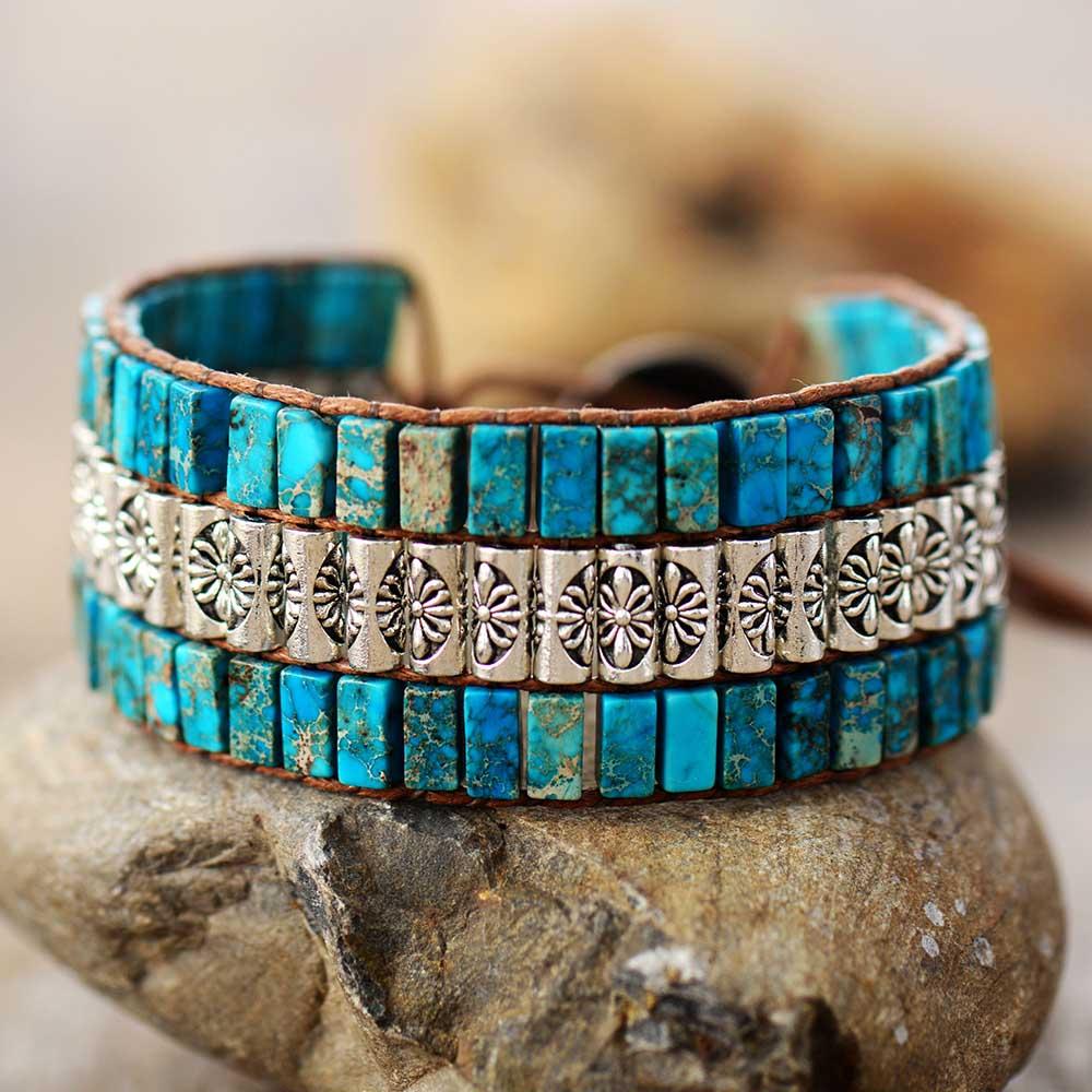 Lotus Boho Chic Wrap Bracelet