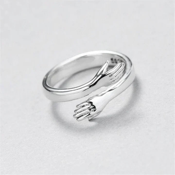 Flexible Silver Embrace Ring