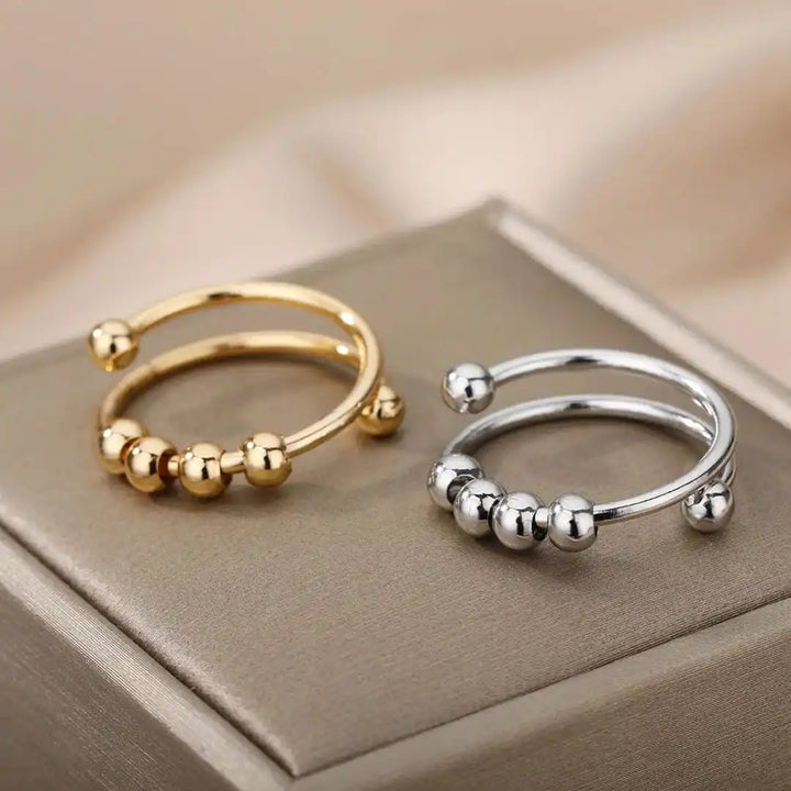 Anxiety-Reducing Beaded Ring for Stress Relief