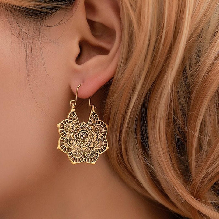 Lotus Blossom Mandala Earrings