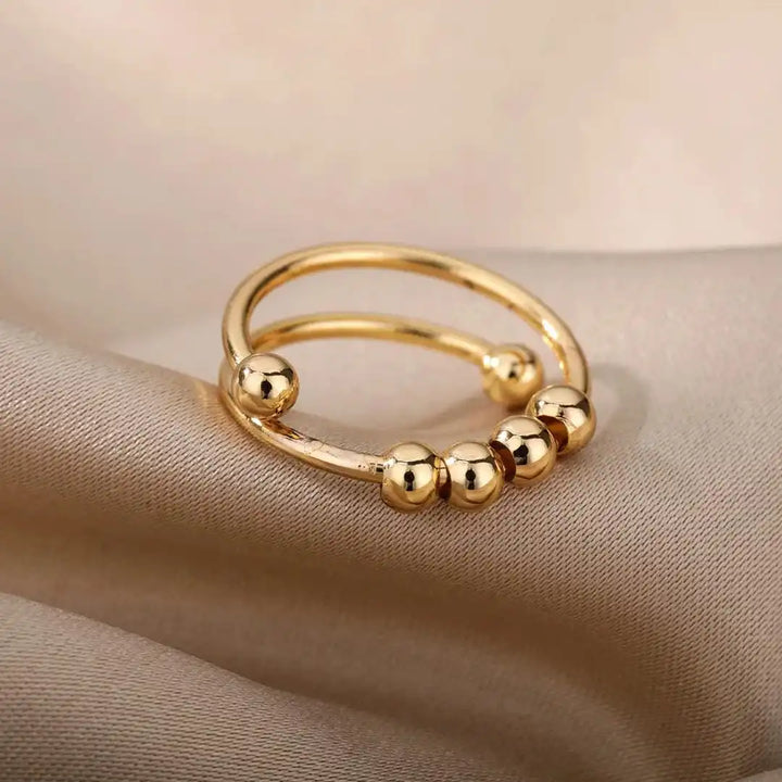 Anxiety-Reducing Beaded Ring for Stress Relief