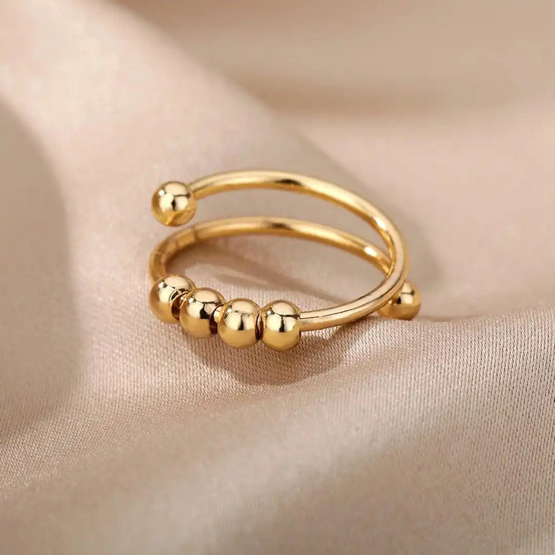 Anxiety-Reducing Beaded Ring for Stress Relief