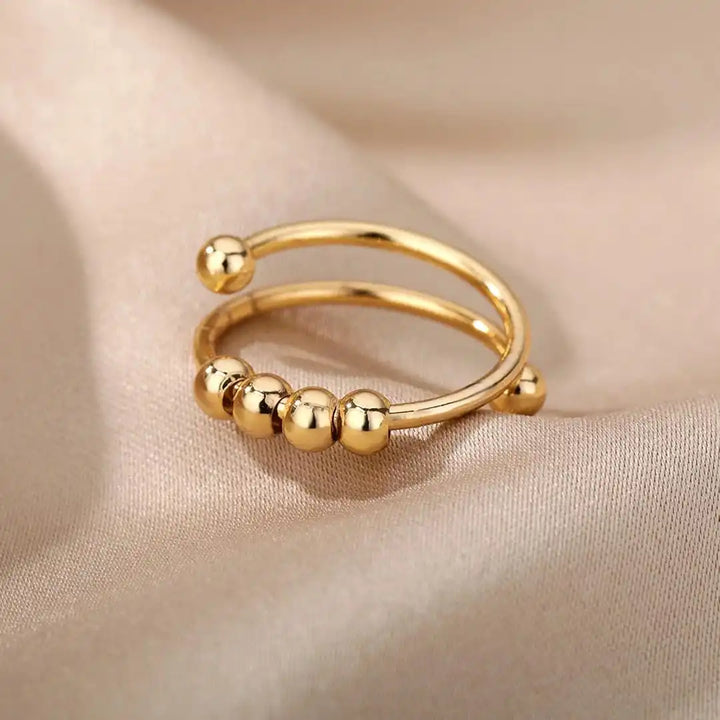 Anxiety-Reducing Beaded Ring for Stress Relief