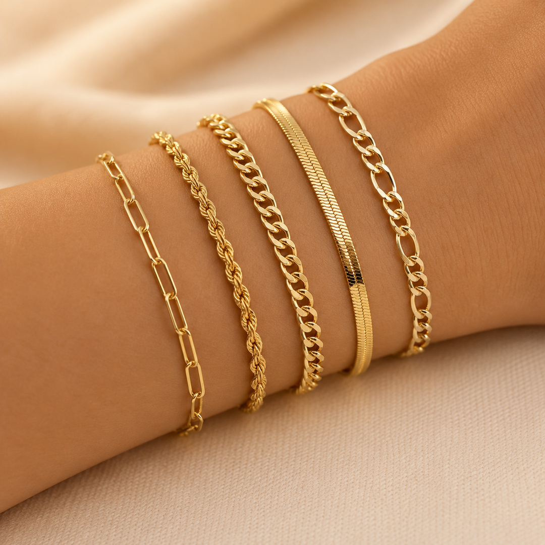 Ellis™ | Collection of Gold Bracelets