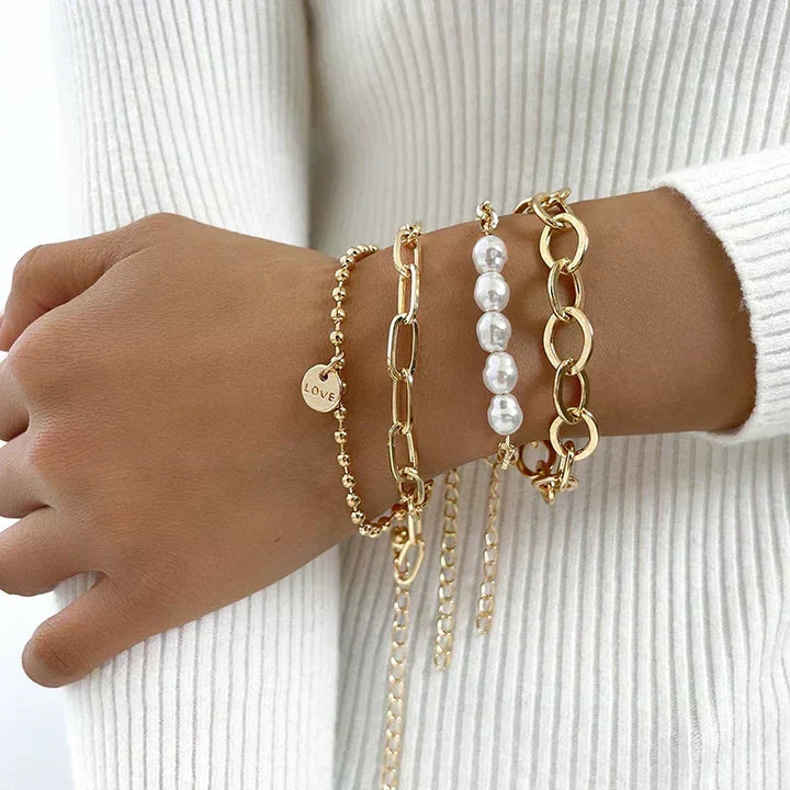 Golden Pearl Bracelet Collections