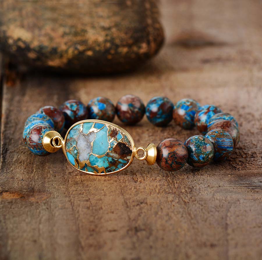 Bronzite Gemstone Charm Bracelet