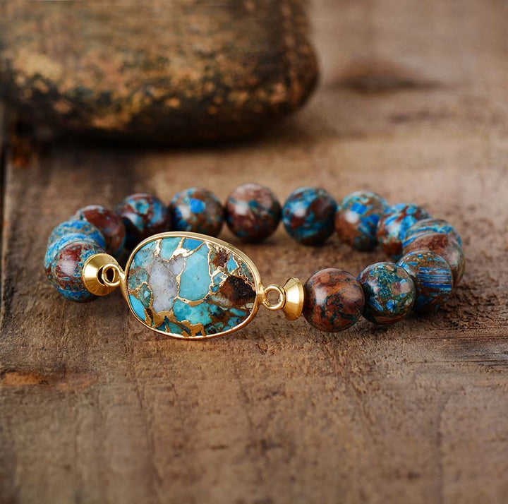 Bronzite Gemstone Charm Bracelet
