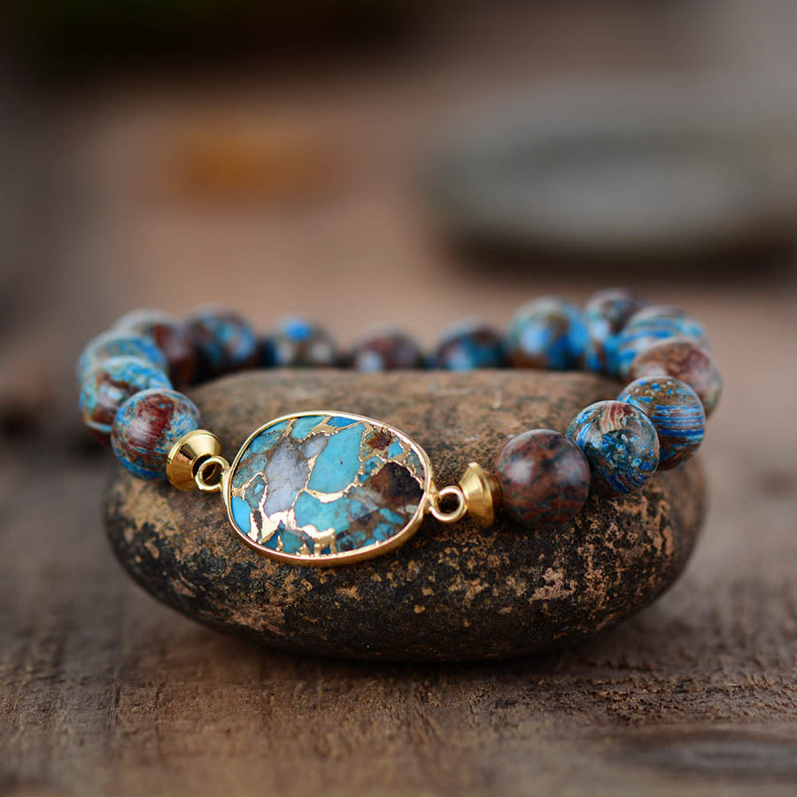 Bronzite Gemstone Charm Bracelet