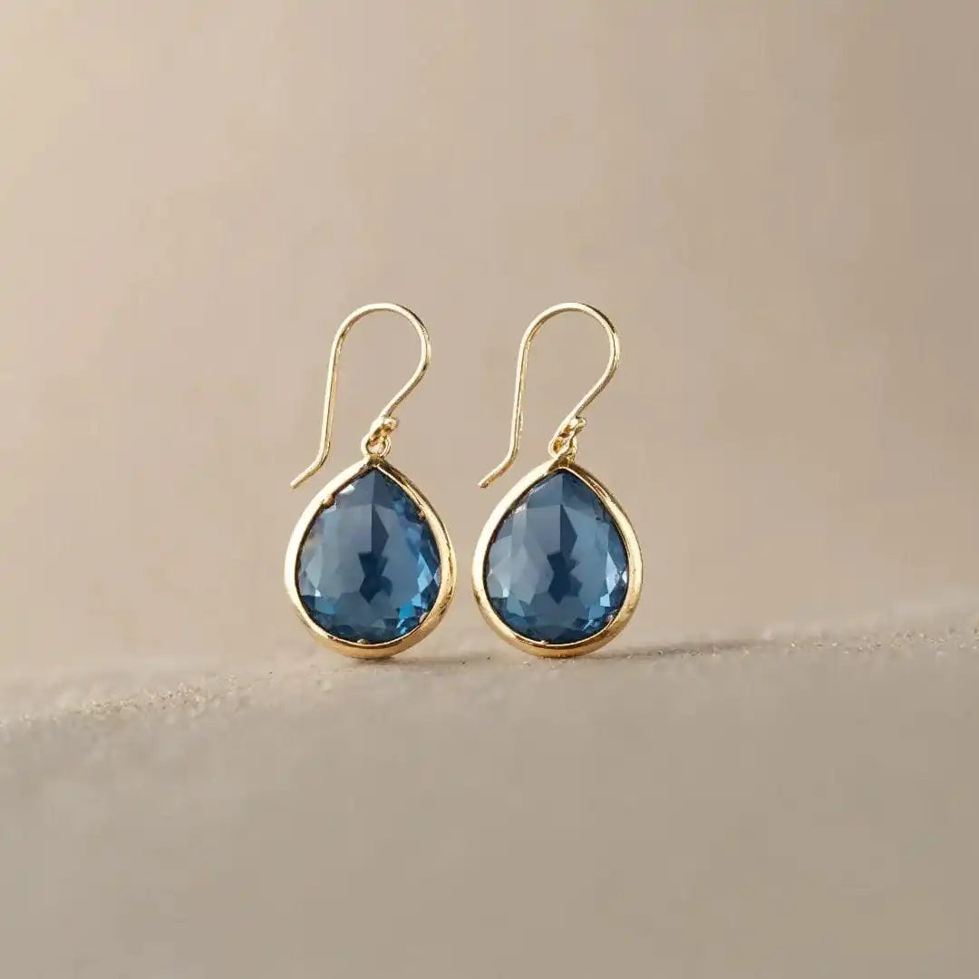 Vintage Aqua Crystal Dangles