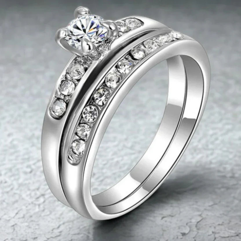 Antique Silver Crystal Band