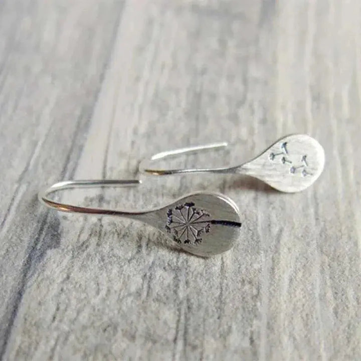 925 Sterling Silver Dandelion-Inspired Ear Jewelry