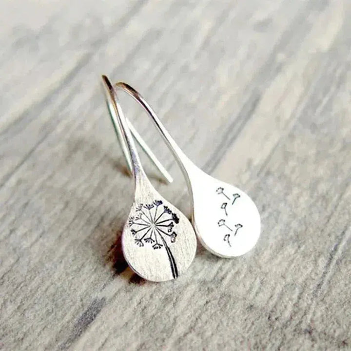 925 Sterling Silver Dandelion-Inspired Ear Jewelry