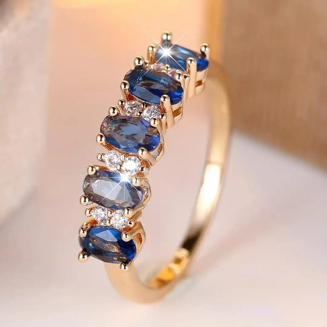 Oval Adjustable Accent Band Ring