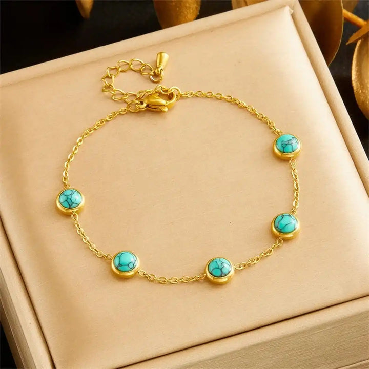 Bohemian-Inspired Silver Jewelry Collection Featuring Turquoise Necklace, Earrings, and Bracelet