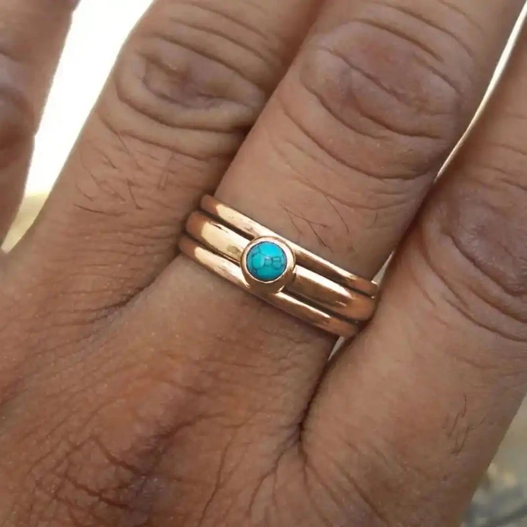 Bohemian Layered Turquoise Stone Ring