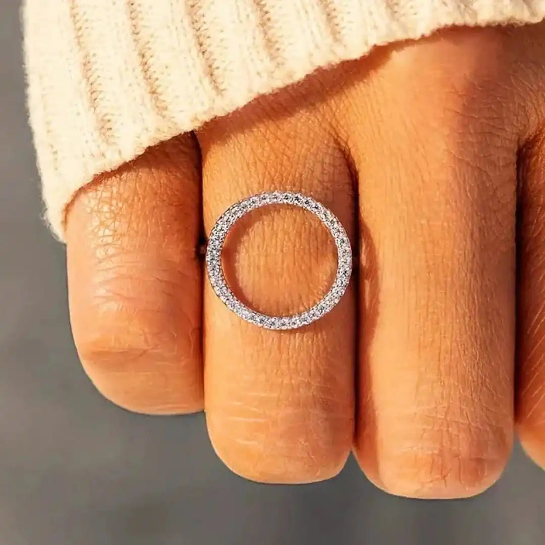 Round Ring with Cubic Zirconia