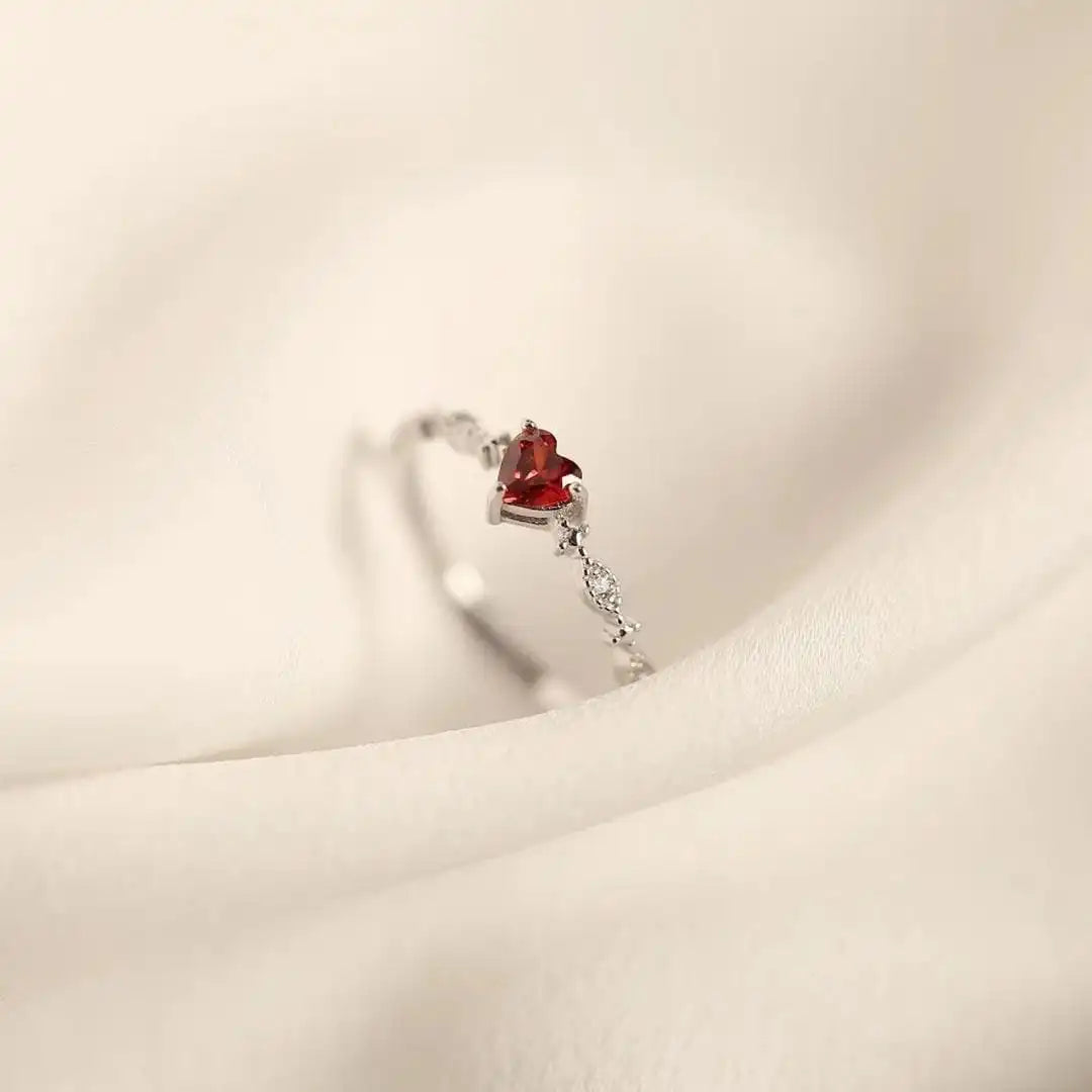Heartstone Marquise Accent Band Ring
