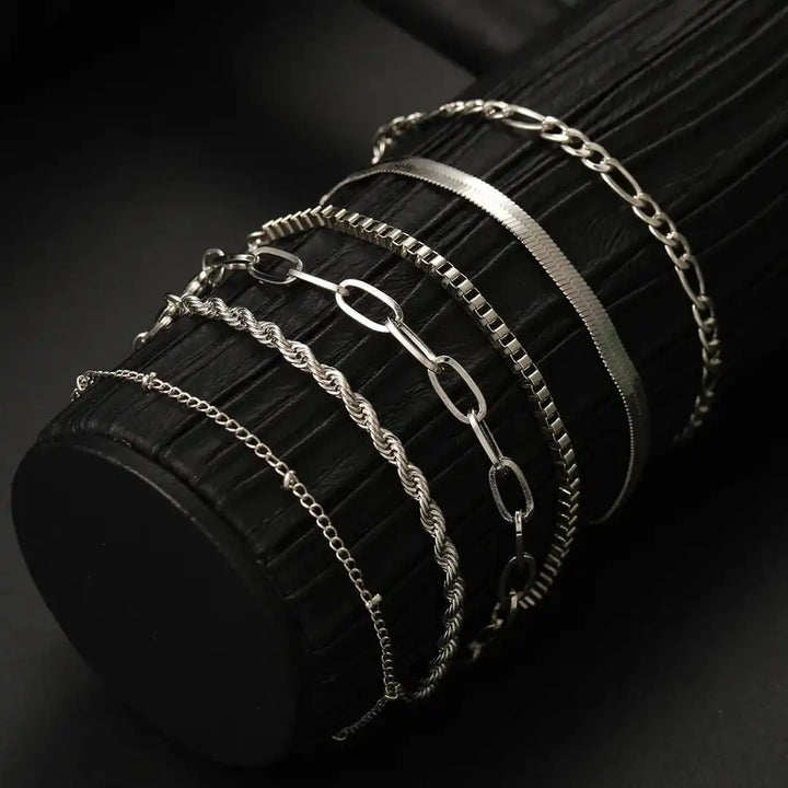 Bohemian Vintage Cuban Bracelet Set