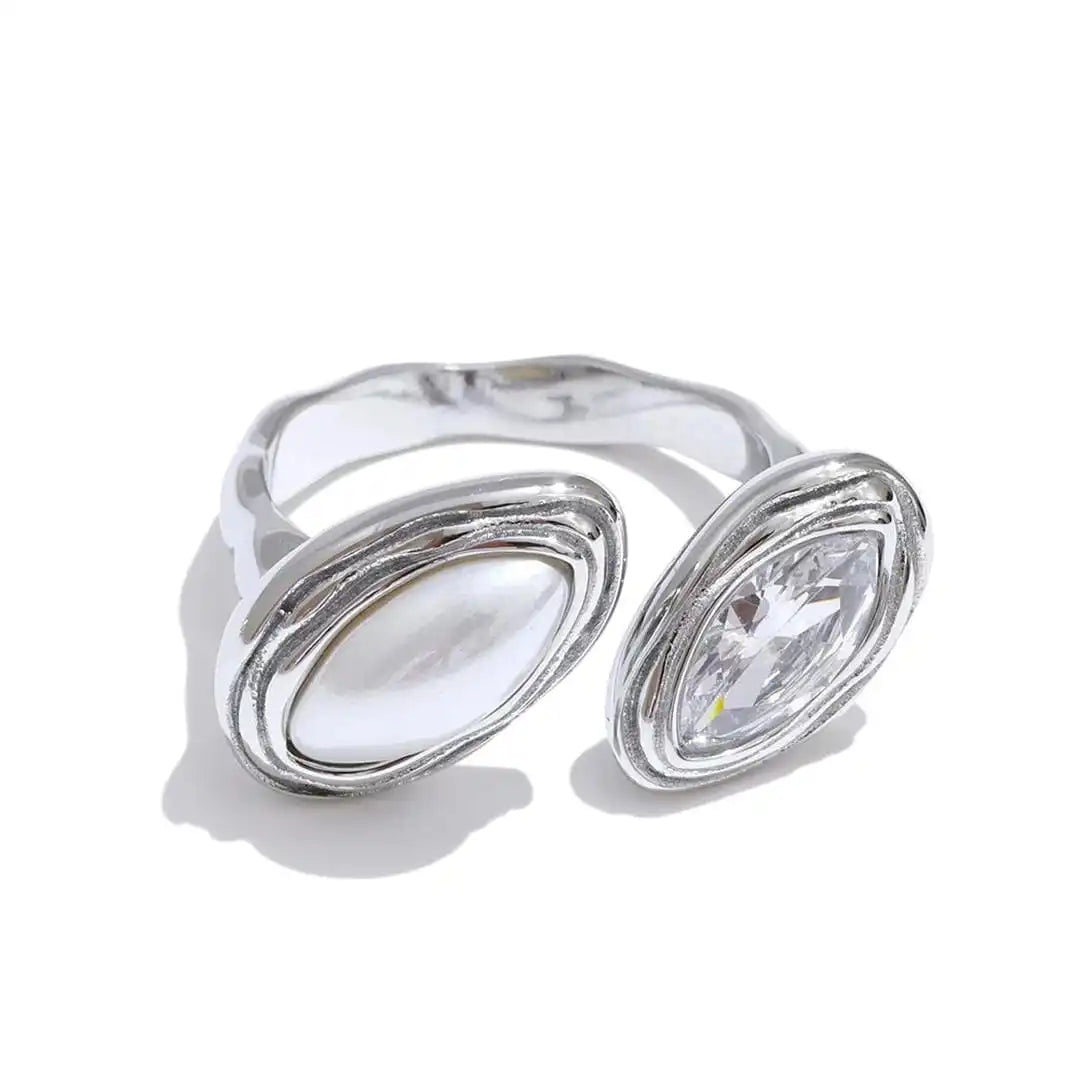 Twisted Double Marquise Ring