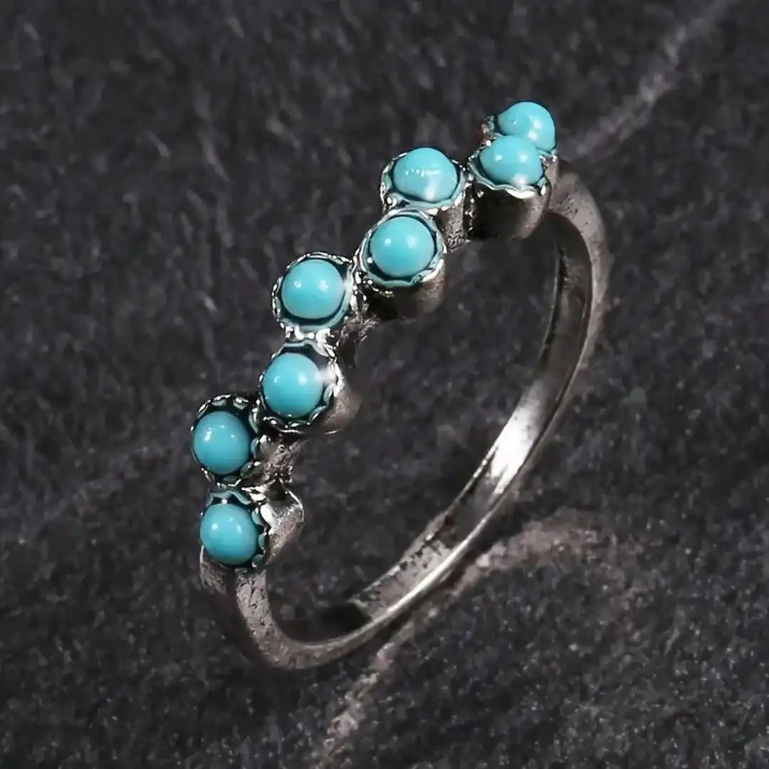 Timeless Turquoise Beaded Ring