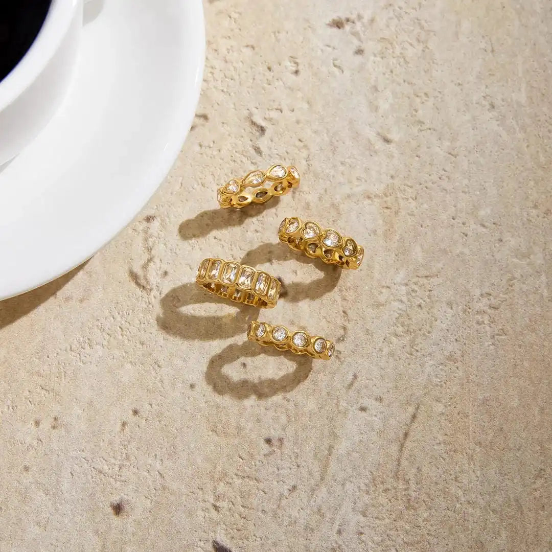 Variety Baguette Zirconia Ring Set