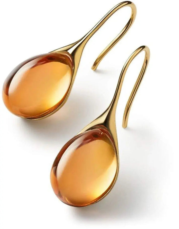 Gold and Silver Crystal Drop Earrings