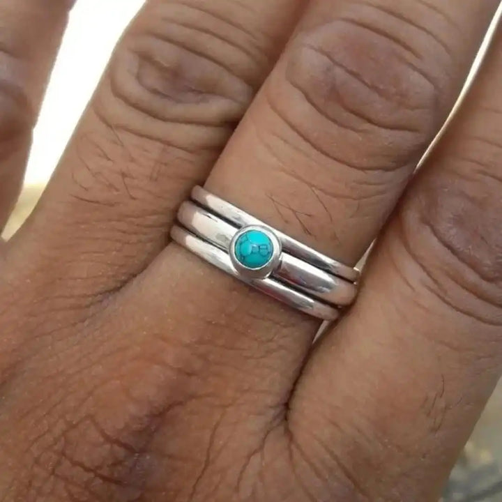 Bohemian Layered Turquoise Stone Ring