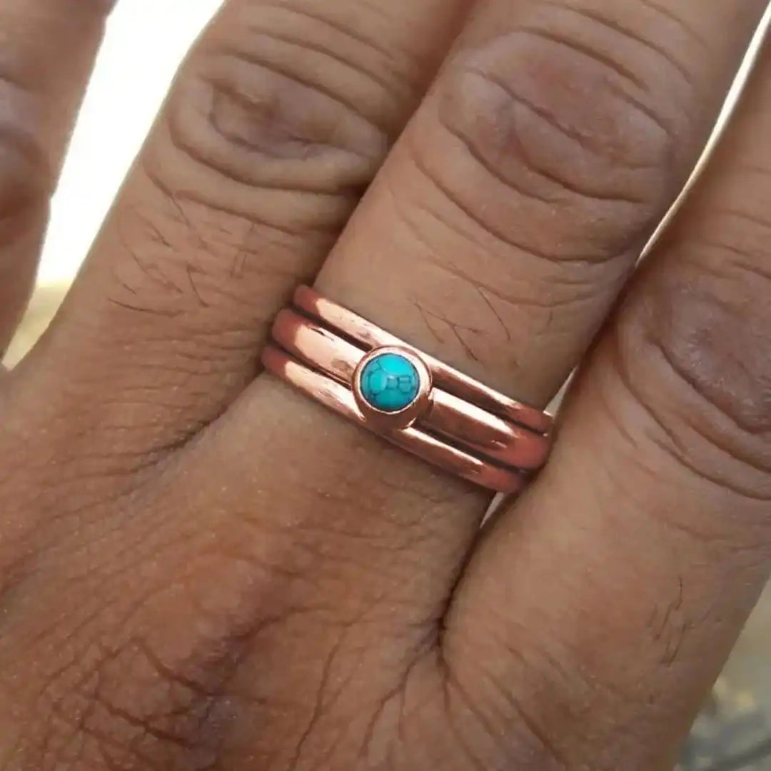 Bohemian Layered Turquoise Stone Ring