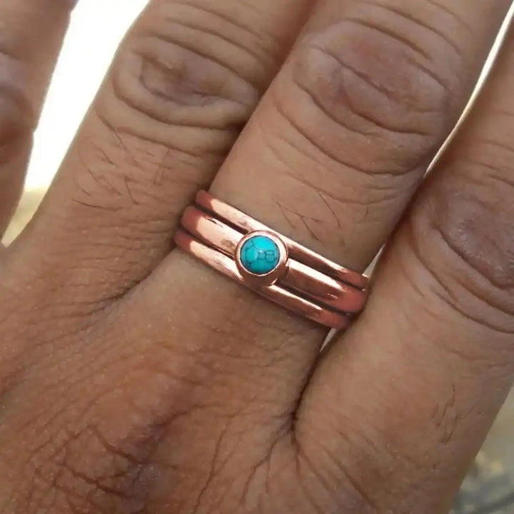 Bohemian Layered Turquoise Stone Ring