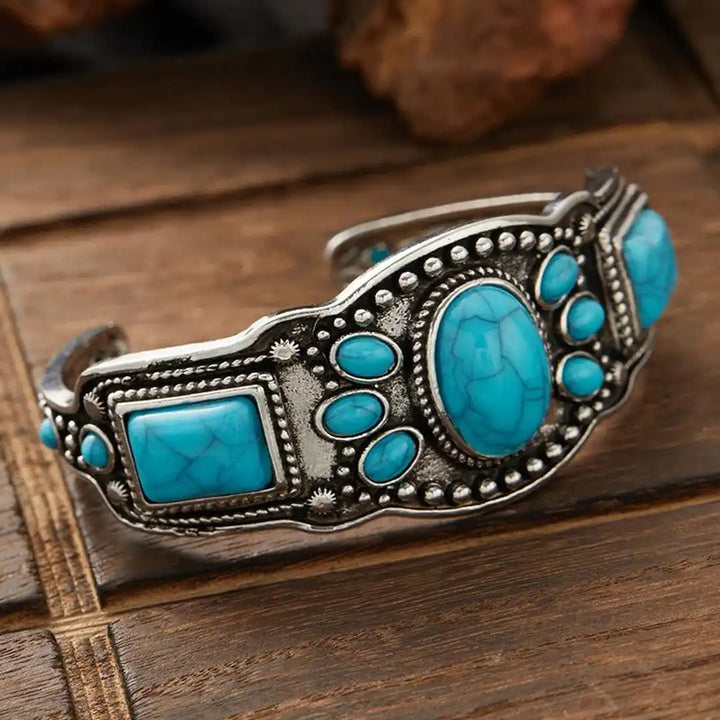 Vintage-Inspired Turquoise Cuff Bracelet