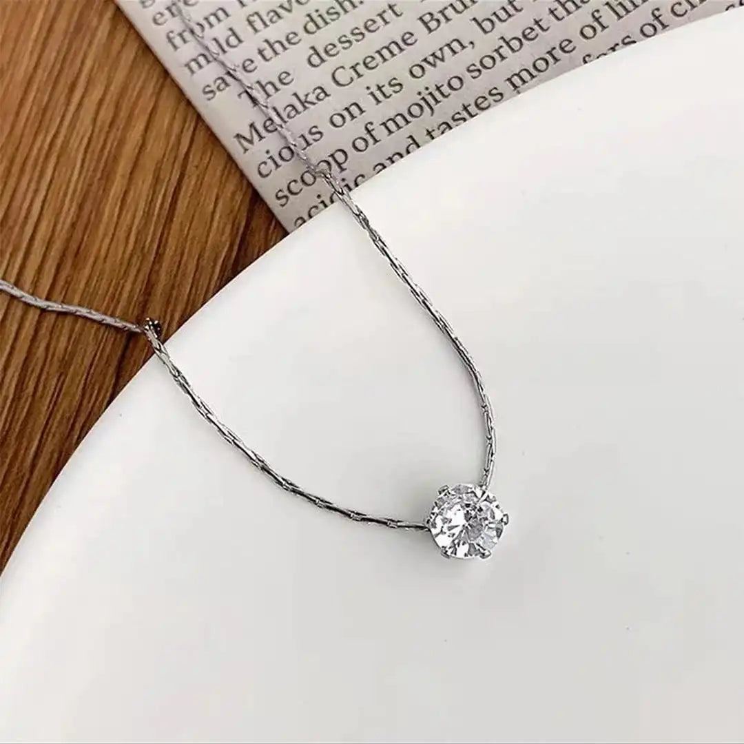 Elegant Solitaire Pendant Necklace