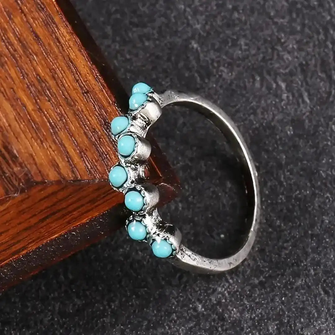 Timeless Turquoise Beaded Ring