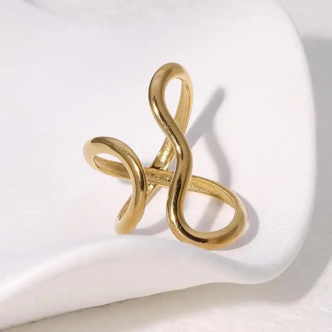 Adjustable Gold Charm Ring