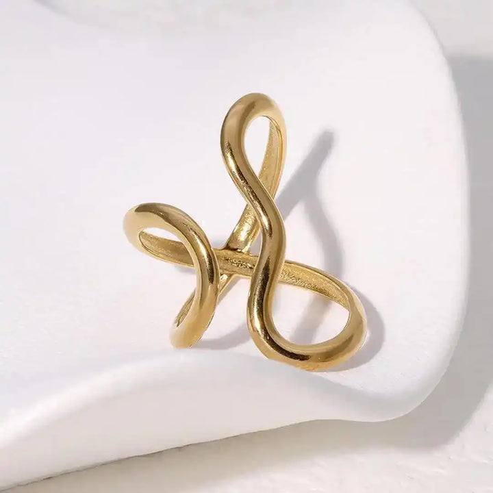 Adjustable Gold Charm Ring
