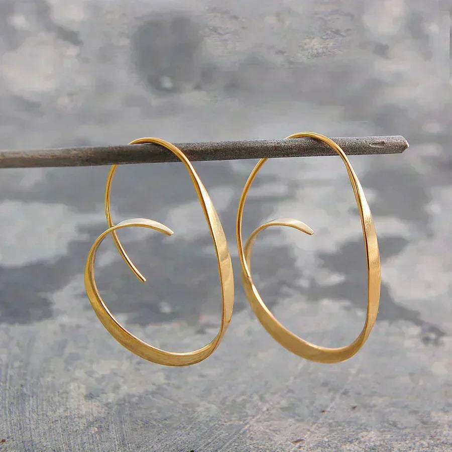 Joyful Twisted Hoop Earrings