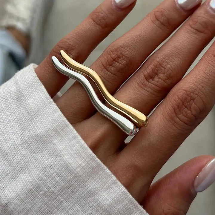 Elegant Golden Twig Ring