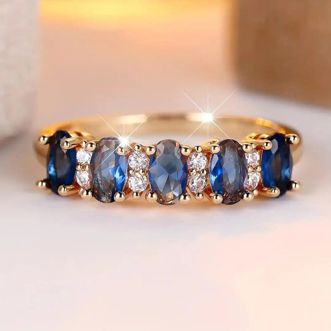 Oval Adjustable Accent Band Ring
