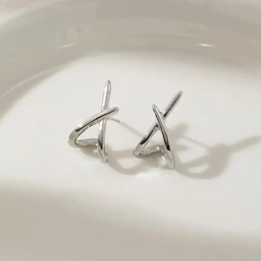 Timeless Golden Cross Earrings