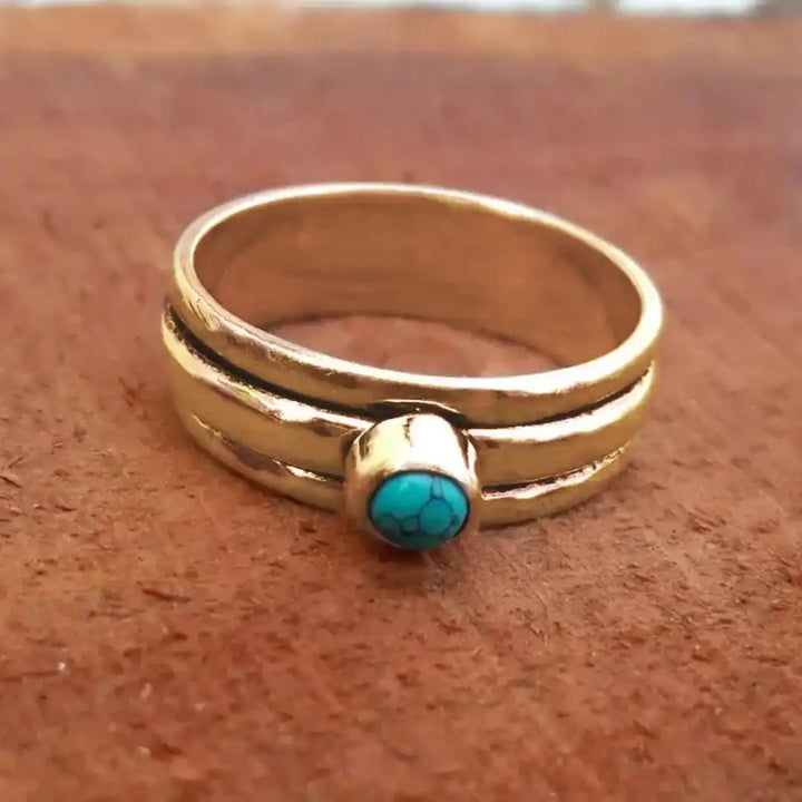 Bohemian Layered Turquoise Stone Ring