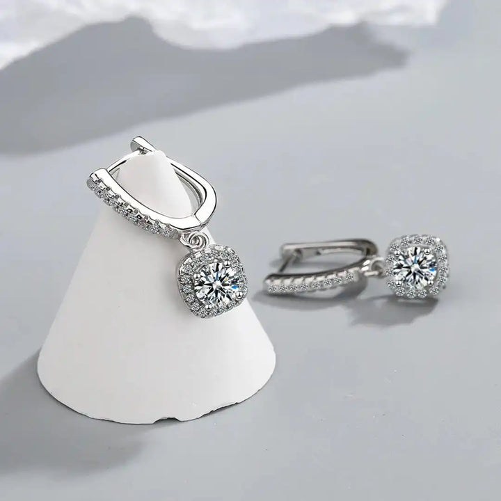 Eternal White Gold Gemstone Earrings
