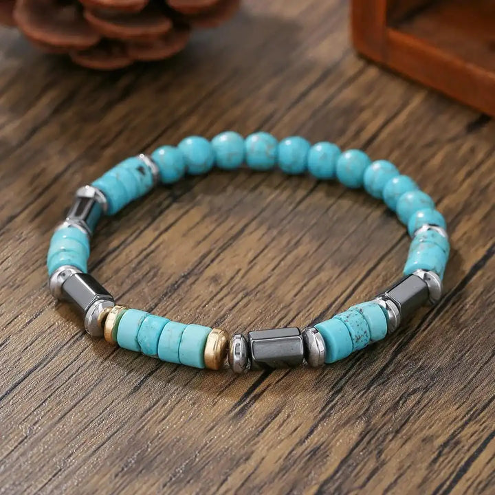 Bohemian Turquoise Gemstone Beaded Bracelet