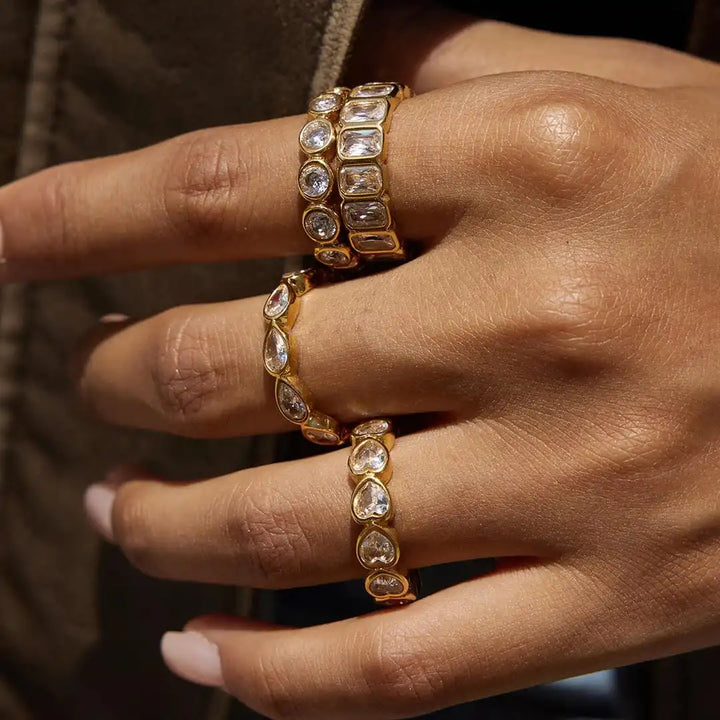 Variety Baguette Zirconia Ring Set