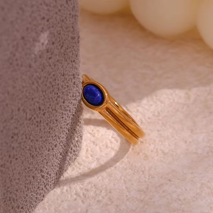 Vintage Gold Natural Stone Ring