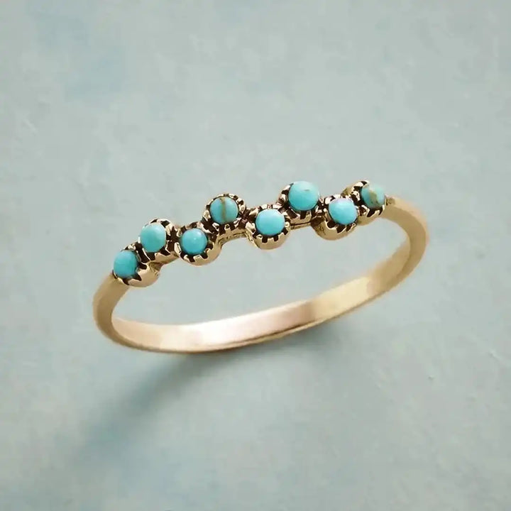 Timeless Turquoise Beaded Ring